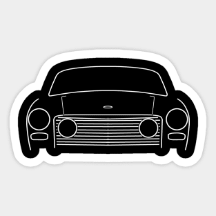 Bristol 408 1960s classic British sport saloon car white outline graphic Sticker